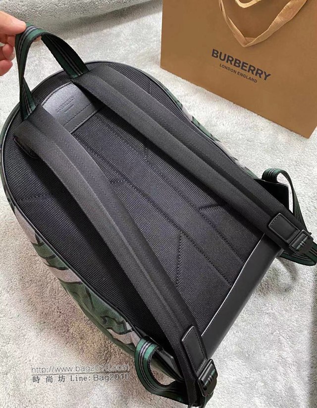 Burberry專櫃新款後背包 巴寶莉TB專屬標識圖案提花男士帆布雙肩包  db1231